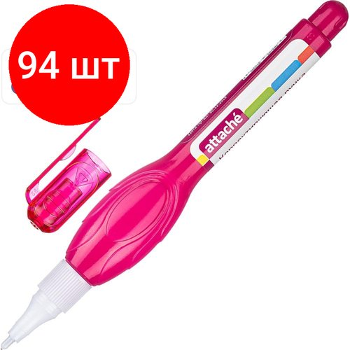 Комплект 94 штук, Корректирующий карандаш 5 мл Attache пластиковый наконечник цвет ассорти