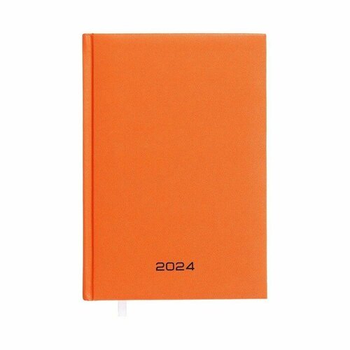 Ежедневник датированный 2024 года, А5, 176 листов, Attomex.Even, обложка бумвинил, ляссе, блок 70 г/м2, оранжевый