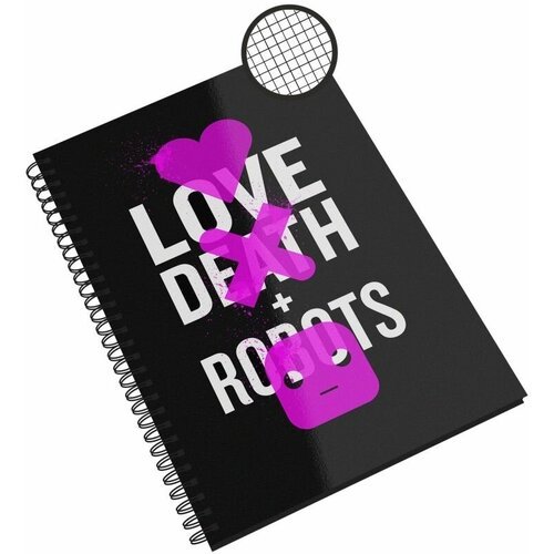 Блокнот в клетку Каждому Своё 'Любовь Смерть Роботы/Love Death Robots' A5 48 листов