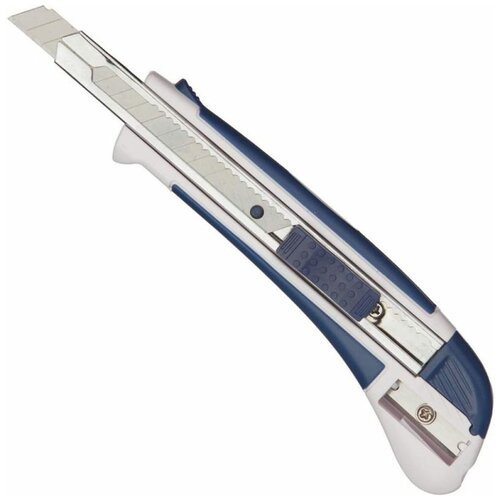 Канцелярский нож Attache Selection с антискользящими вставками и точилкой, 9 мм
