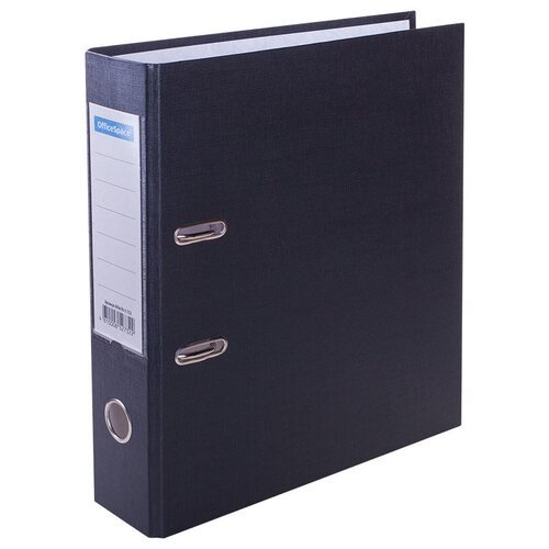 OfficeSpace Папка-регистратор с карманом на корешке A4, бумвинил, 70 мм, черный