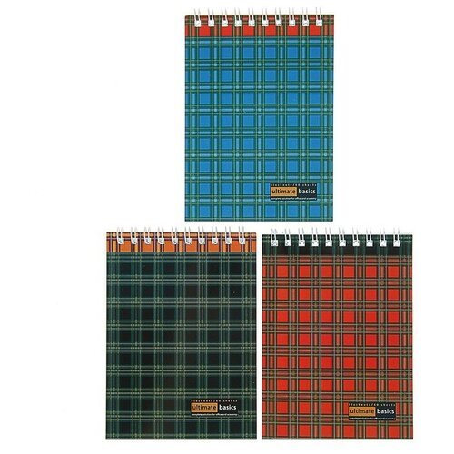 Блокнот А6, 60 листов на гребне Ultimate basics 'Шотландка', микс