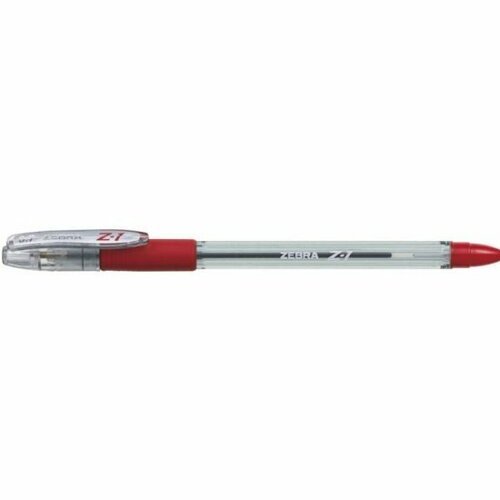Ручка шариковая ZEBRA Z-1 (BP074-R) 0.7мм резин. манжета красный