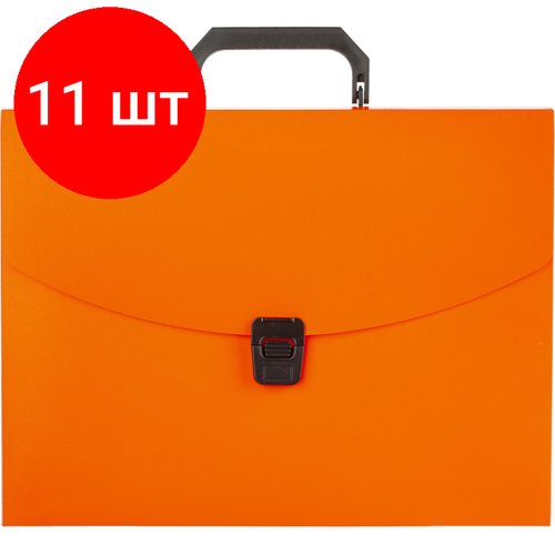 Комплект 11 штук, Папка-портфель 1 отделение Attache Neon оранжевый
