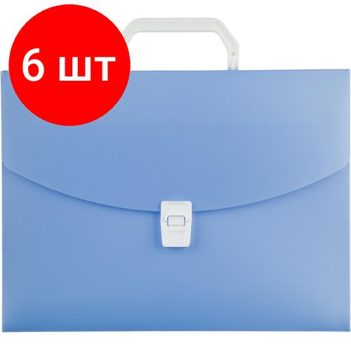 Комплект 6 штук, Папка-портфель пластик Attache Selection Breeze, А4, 6 отдел,700мкм, кожа