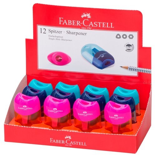 Faber-Castell Точилка пластиковая 12 штук, 183515 в ассортименте