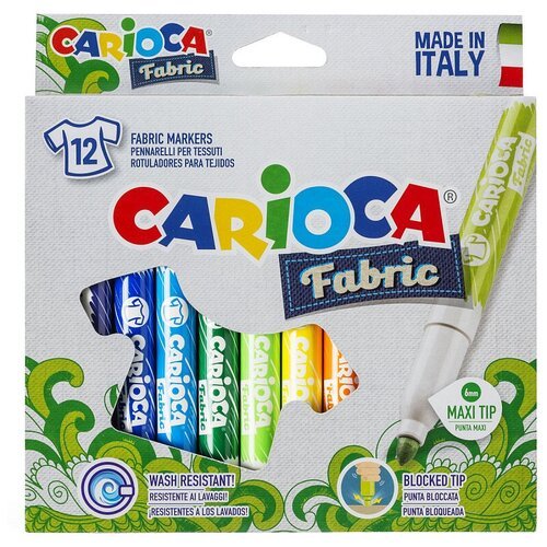 Carioca Фломастеры 'Fabric' (40957/12), микс, 12 шт.
