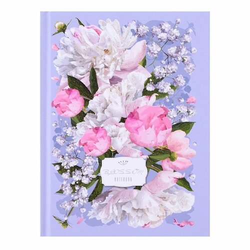 Записная книжка Апплика А6 'Нежные цветы' блестки, блок (С4579-21)