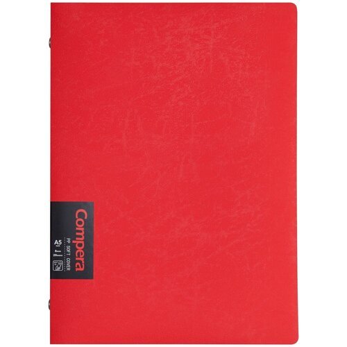 Тетрадь со сменным блоком Comix Compera Original, на кольцах, в линейку, формат A5, C7005, красный, 50 листов