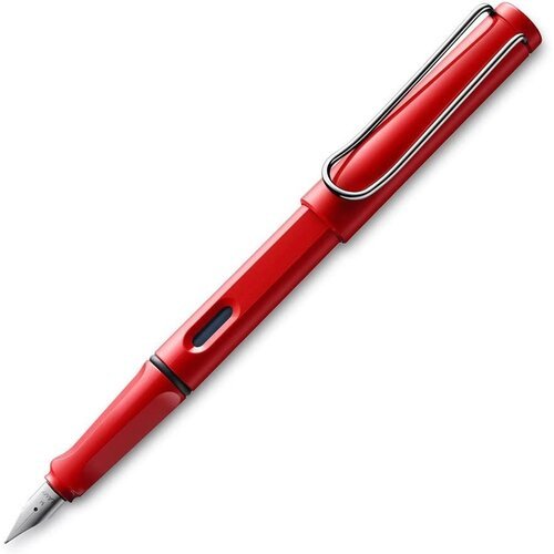 Lamy ручка перьевая Safari F, 4000181, красный корпус, синий цвет чернил, 1 шт.