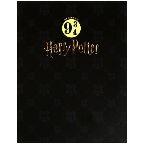 Тетрадь на 4-х кольцах, А5, 160 листов, в клетку, 'Гарри Поттер', твёрдая обложка, матовая ламинация