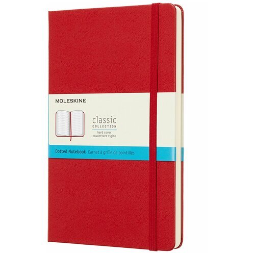 Записная книжка Moleskine Classic (в точку), Large (13х21см), алый красный