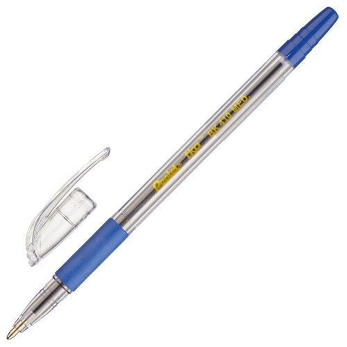 Ручка шариковая неавтомат. PENTEL BK410-С рез. манж. син д. ш. 0.7мм ЭКО