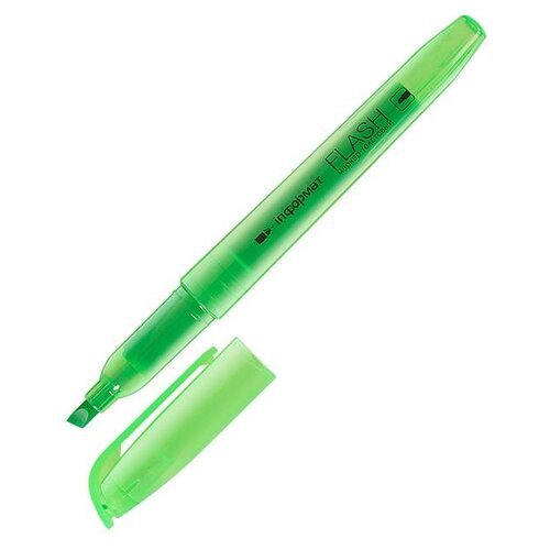 Маркер текстовый inформат FLASH 1-4 мм зеленый скошенный флуоресцентный