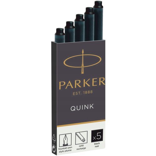 Картридж для перьевой ручки PARKER Quink Z11 (5 шт.) черный