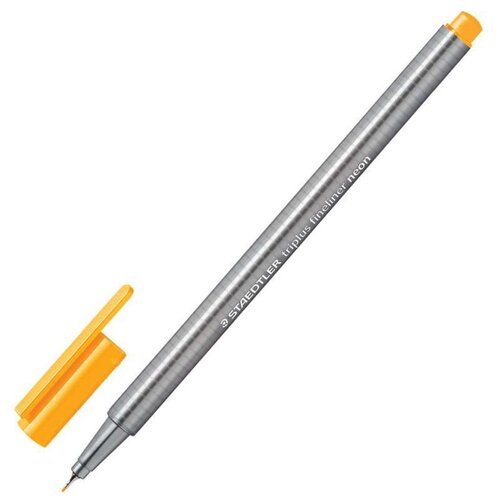 Staedtler Ручка капиллярная Triplus Fineliner Neon, 0.3 мм (334), оранжевый цвет чернил, 1 шт.