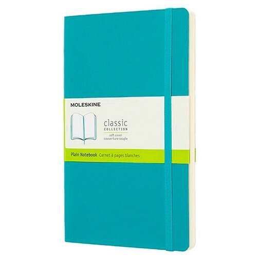 Блокнот Moleskine Classic Soft Large 130x210, 96 листов 1056565QP618B35, голубой, цвет бумаги бежевый