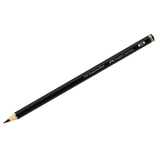 Faber-Castell Набор карандашей чернографитных Pitt Graphite Matt 2В 12 шт. (115202) черный 12 шт.