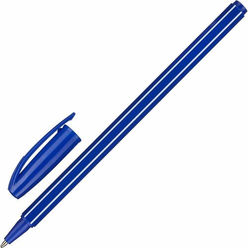 Ручка шариковая неавтоматическая Attache Economy синий корпус, синяя, стандартная, 0,7, 1 мм