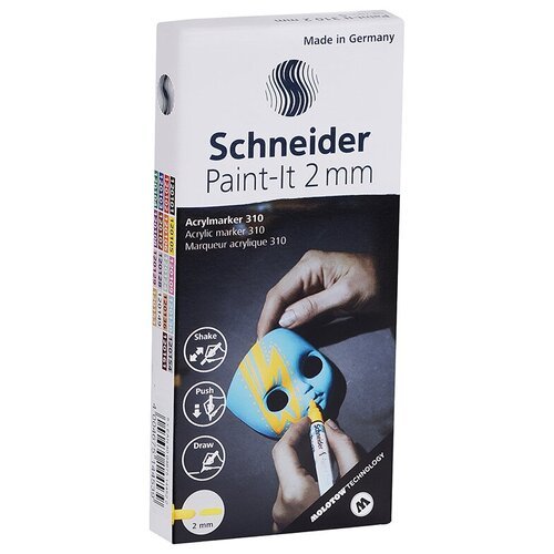 Schneider Набор акриловых маркеров Paint-it 310 (120154), 5 шт., серебряный, 5 шт.