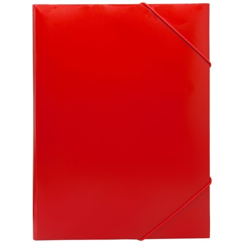 Папка на резинке Buro -PRB04RED A4 пластик кор.15мм 0.5мм красный (80 шт. в упаковке)