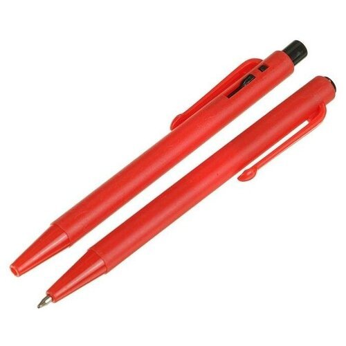 Ручка шариковая, автоматическая, 0.5 мм, Лого, «мини», корпус красный, стержень синий