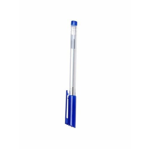 Ручка шариковая 1,0 мм стержень синий корпус прозрачный тр
