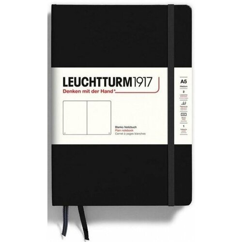 Leuchtturm 369791 Блокнот leuchtturm classic, a5, 80 г/м2, 251 стр, без линовки, твердая обложка, чернильный