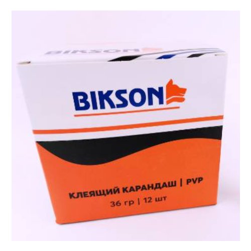 Клей-карандаш канцелярский PVP ТМ Bikson, 36 гр, 12 шт