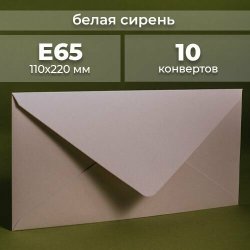 Набор конвертов для денег Е65 (110х220мм)/ Конверты подарочные из дизайнерской бумаги лиловый 10 шт.