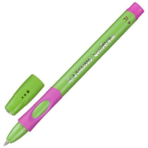Ручка шариковая Stabilo LeftRight для правшей (0.4мм, синий цвет чернил, корпус зеленый/малиновый) 1шт. (6328/7-10-41)