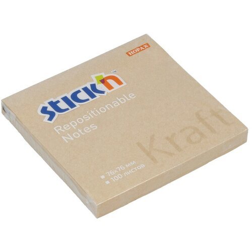 Stick`n Блок самоклеящийся бумажный Kraft Notes 62 г/м2 100 л. 21639
