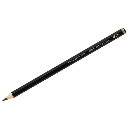 Faber-Castell Набор карандашей чернографитных Pitt Graphite Matt 12В 12 шт. (115212) черный 12 шт.