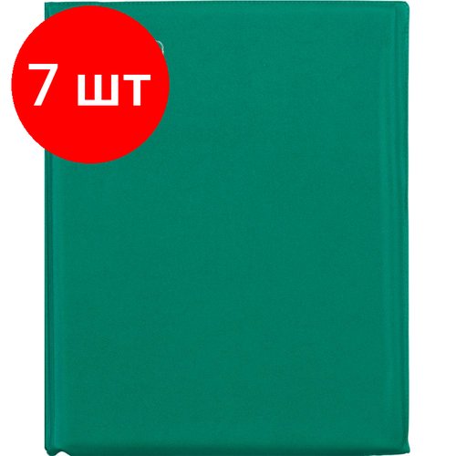 Комплект 7 штук, Бизнес-тетрадь А5 160л ATTACHE, на кольцах, зеленый, обложка ПВХ