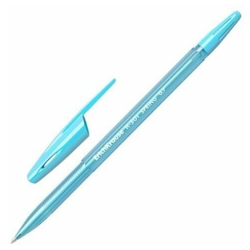 Ручка шариковая неавтоматическая ErichKrause R-301 Spring Stick синяя толщина линии 0.35 мм, 1 штука, 1442233