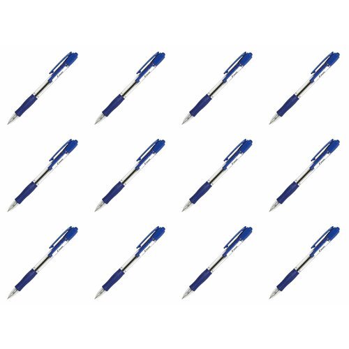 Pilot Ручка шариковая, автоматическая, синяя, 0,7мм, 12 штук
