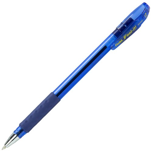 Pentel Ручка шариковая Feel It! 1.0 мм BX490, синий цвет чернил, 12 шт.