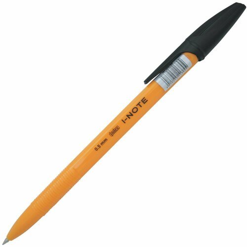 Ручка шариковая Index тонкая чёрная (0,5 мм) 10 шт.