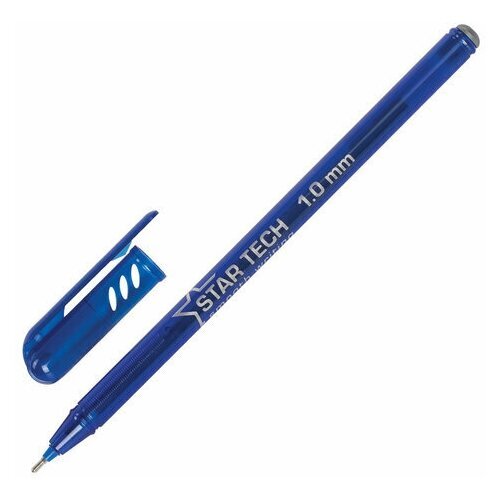 Ручка шариковая масляная PENSAN Star Tech, синяя, игольчатый узел 1 мм, линия 0,8 мм, 2260/12, 12 штук
