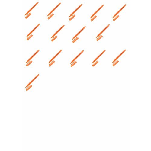 Inформат Маркер текстовый 'FLASH', 1-4 мм, оранжевый, скошенный, 15 шт