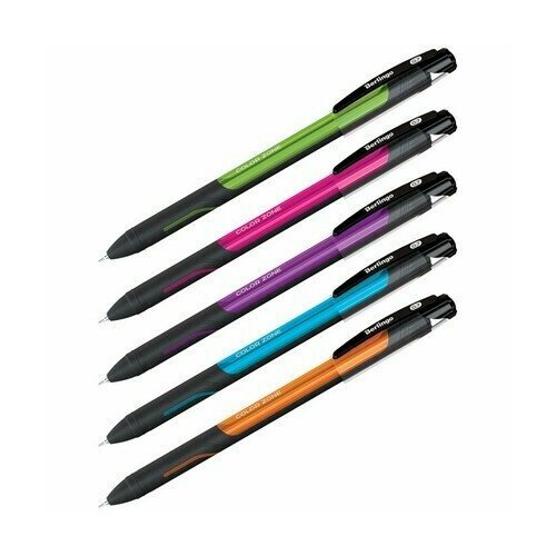 Ручка шариковая Berlingo 'ColorZone stick' cиняя 0,7мм, прорез. корпус CBp_70950