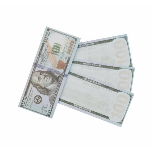 Блокнот для записей и заметок в линейку отрывной пачка денег 100 новых долларов