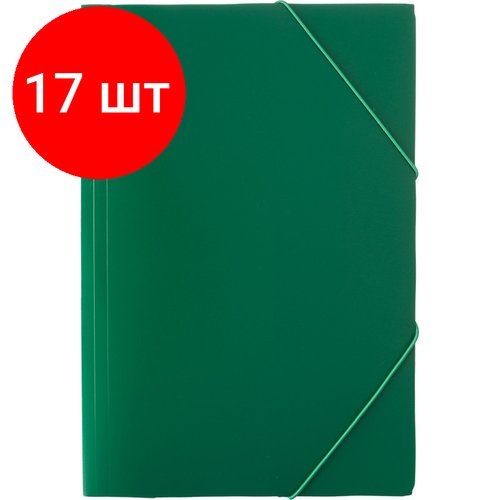 Комплект 17 штук, Папка на резинках Attache Economy 045-PR-E зеленый