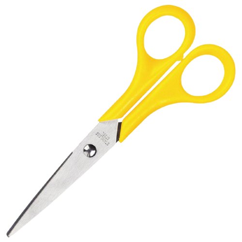 Attache Ножницы 15 см с пластиковыми симметричными ручками желтый