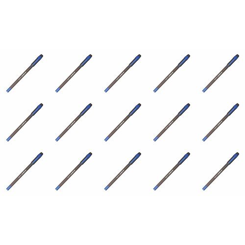 Beifa Ручка шариковая A-Plus, синяя, 0,7 мм, серый корпус, 15 шт.