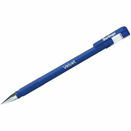 Ручка гелевая 0,5 мм Berlingo Velvet, стержень синий (комплект из 24 шт)