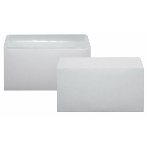 Конверт Buro белый, формат E65, в упаковке 1000шт. (206)