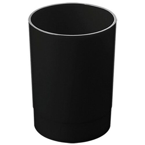 Подставка-стакан для пишущих принадлежностей Стамм 'Лидер', круглая, черная