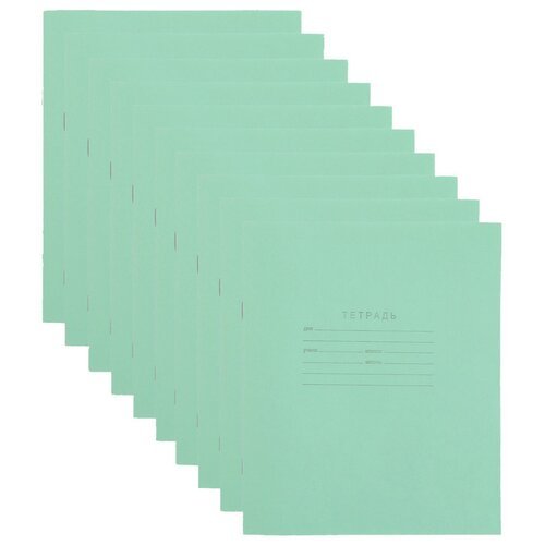 Краснокамский полиграфический комбинат Упаковка тетрадей №2 7984659, клетка, 18 л., 10 шт., зелeный