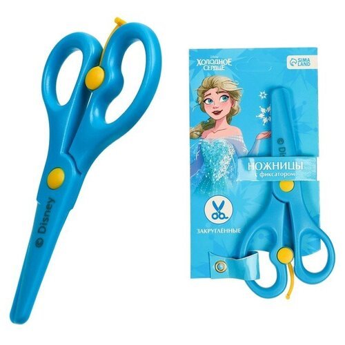 Disney Ножницы детские 13 см, пластиковые двухцветные ручки, Холодное сердце, микс